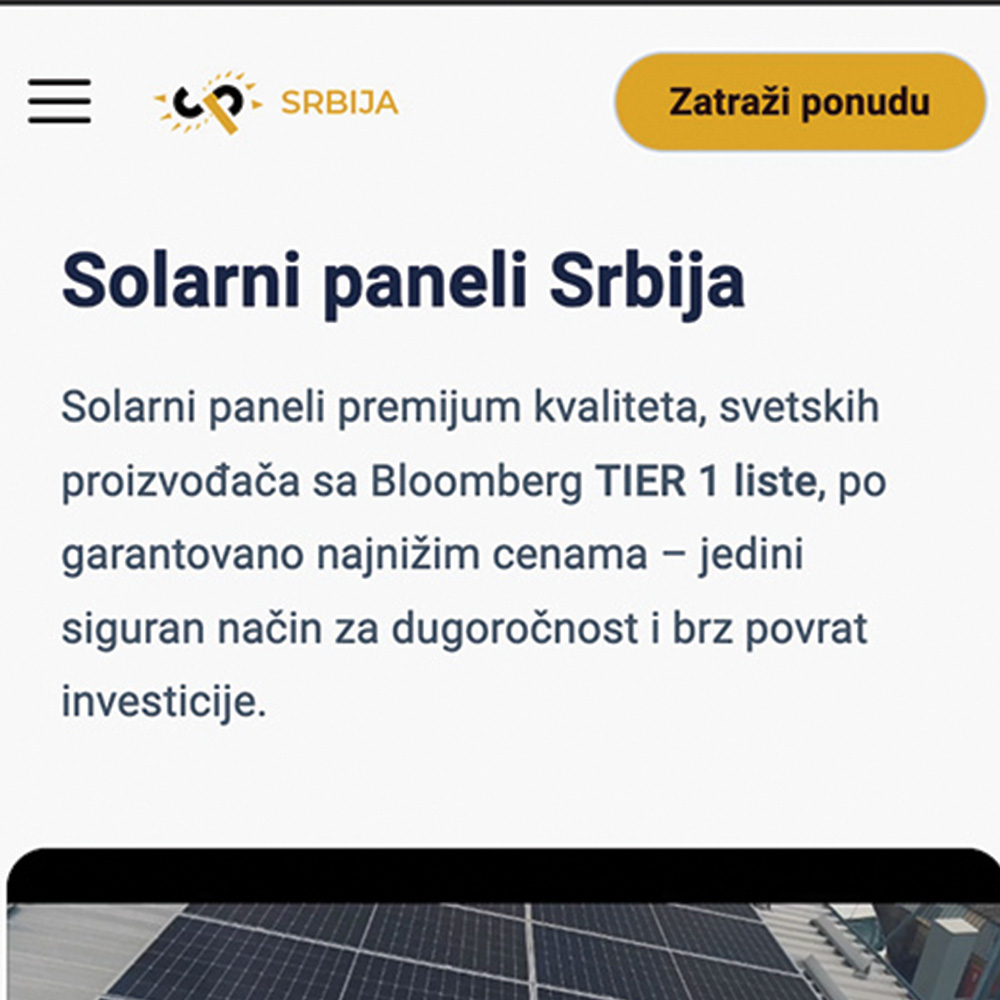 Seo audit solarni paneli srbija je doveo sajt na prvo mesto google pretrage